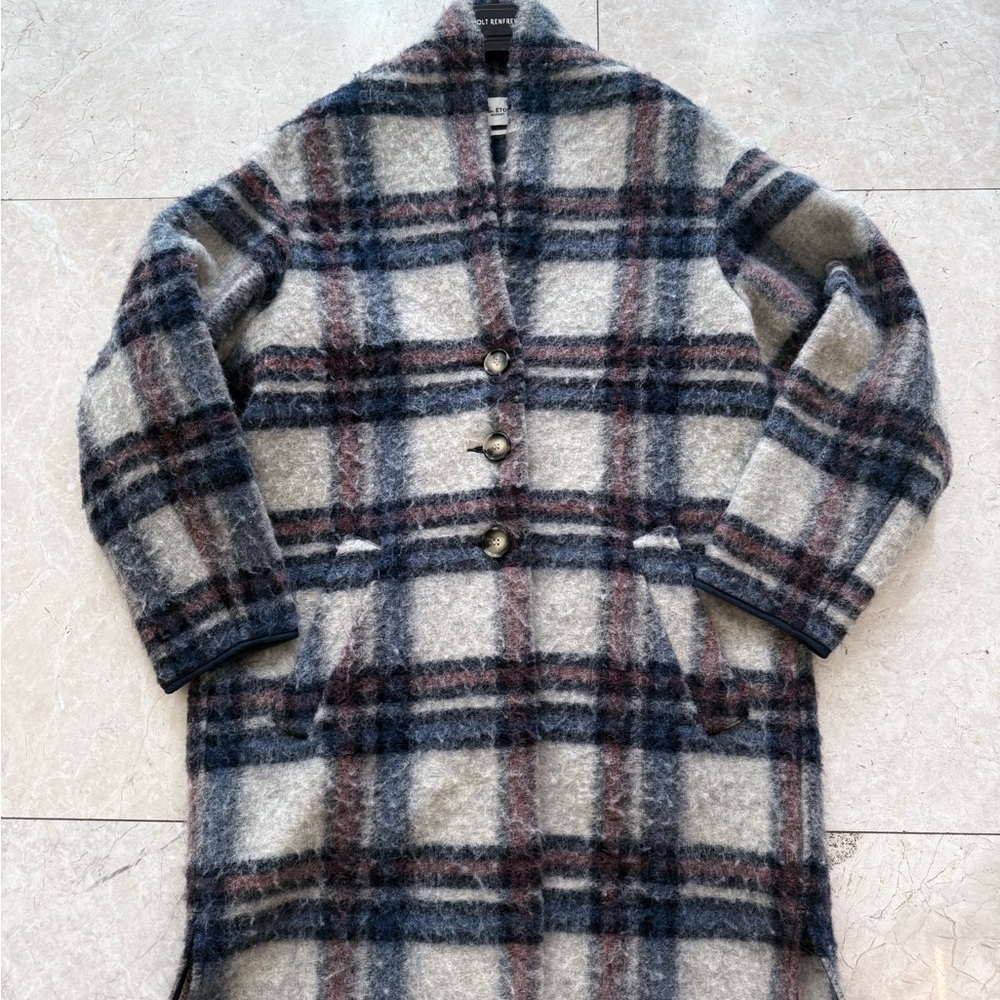 Isabel Marant Etoile Plaid Wool Coat